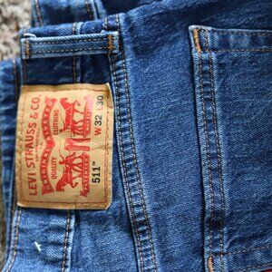 Levis 511 32WX30L, Mens Blue Jeans